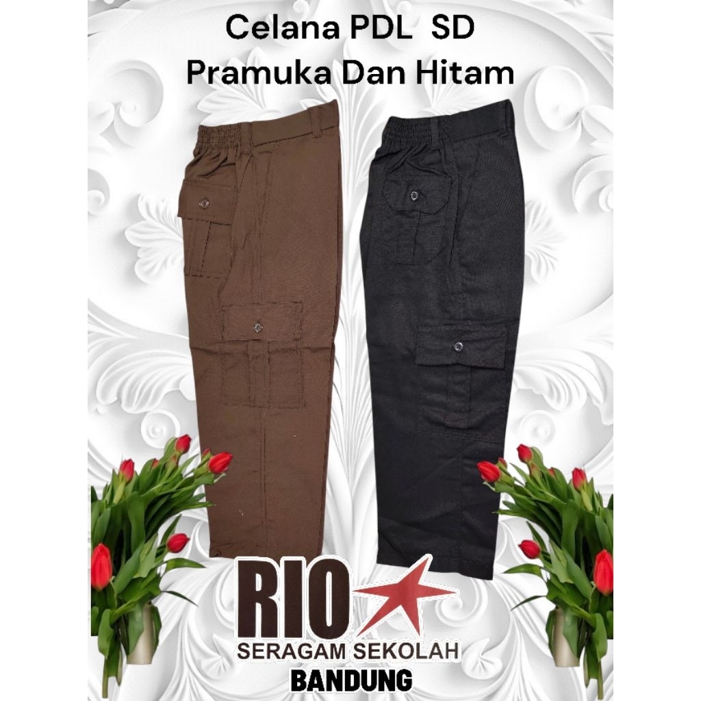Celana Panjang SD PDL Pramuka Celana PDL SD Hitam tersedia sampe bigsize