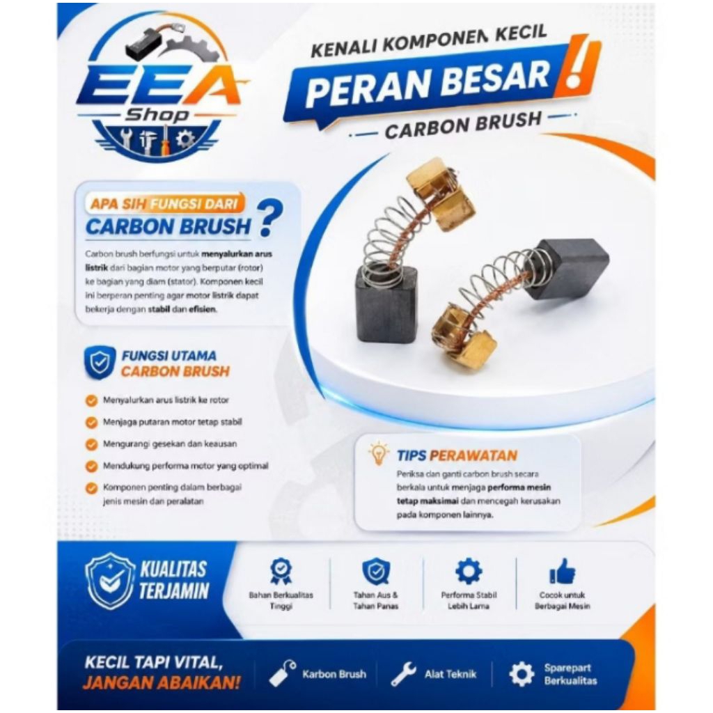 CARBON BRUSH LAXTON LX10RL CARBON BRUSH ARANG UNTUK MESIN BOR 10MM LAXTON LX10RL