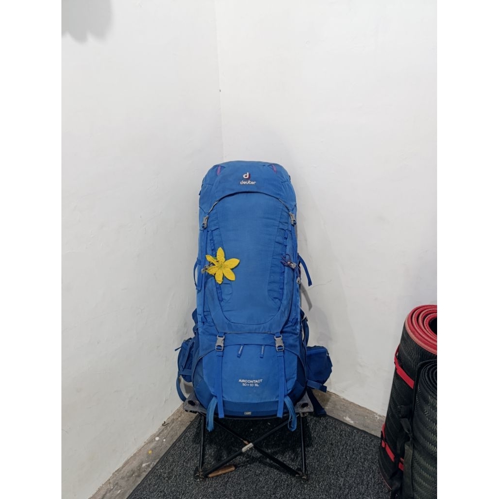 Deuter Aircotact 50+10L Biru Carrier Deuter Tas Gunung Deuter