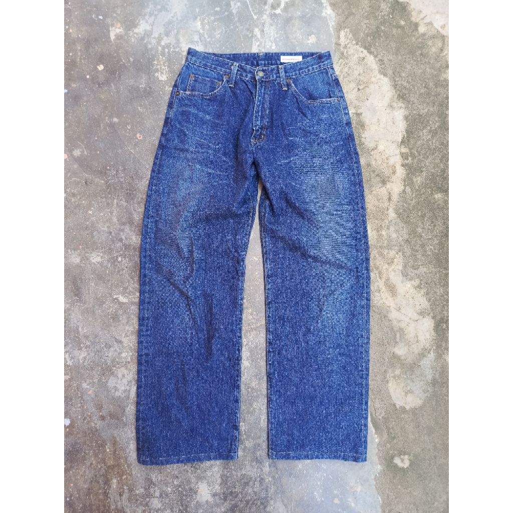 baggy jeans selvedge unisex cewek cowok celana panjang y2k style
