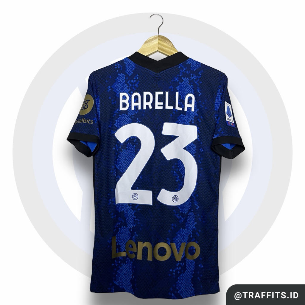 Jersey Inter Milan Home 21/22 Player Issue Nicolo Barella Original Size S