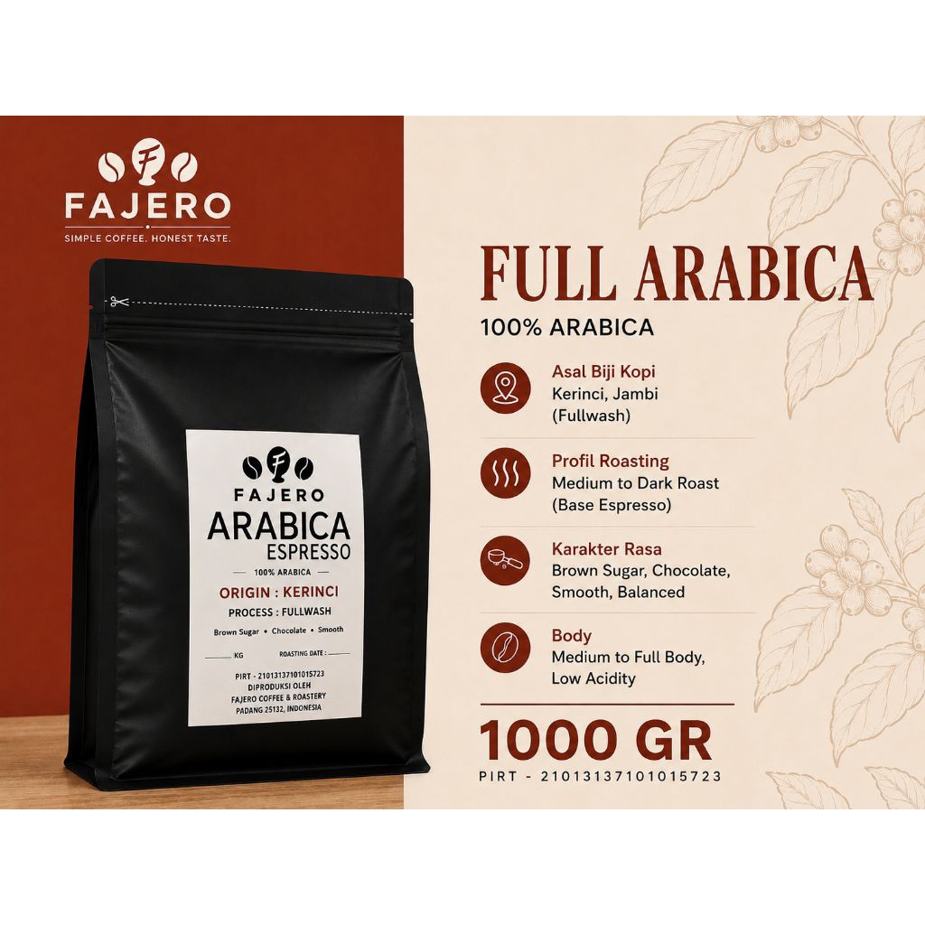 fajero arabica roasted kerinci