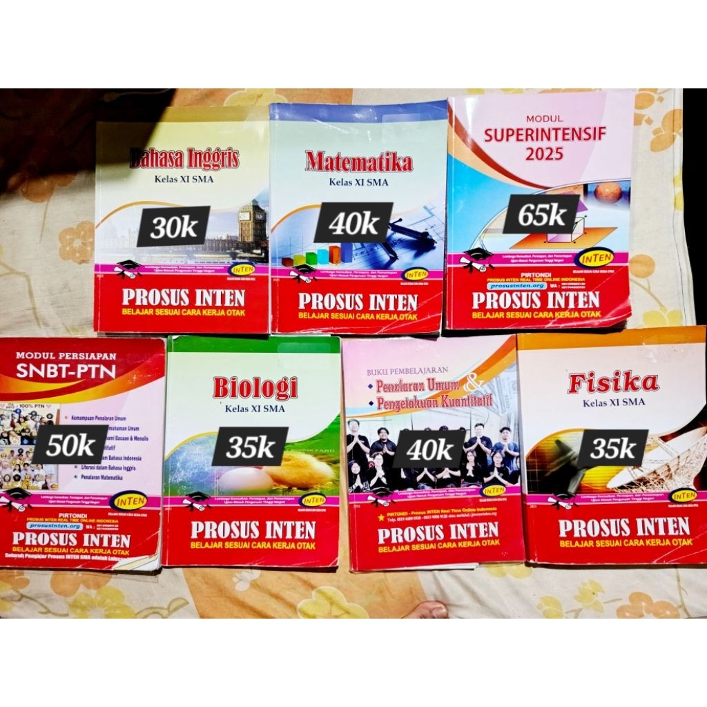Preloved Buku Modul INTEN Kelas 11 dan 12 SNBT UTBK TKA 2024 / 2025 / 2026
