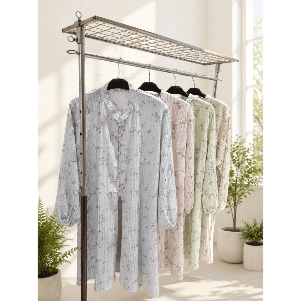 Baju gamis Wanita , Kain Crush Angel Bermotif Bunga , Baju Gamis Bermotif Bunga