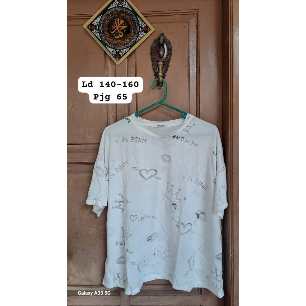 kaos wanita masih baru LD jumbo 140 sampai 160