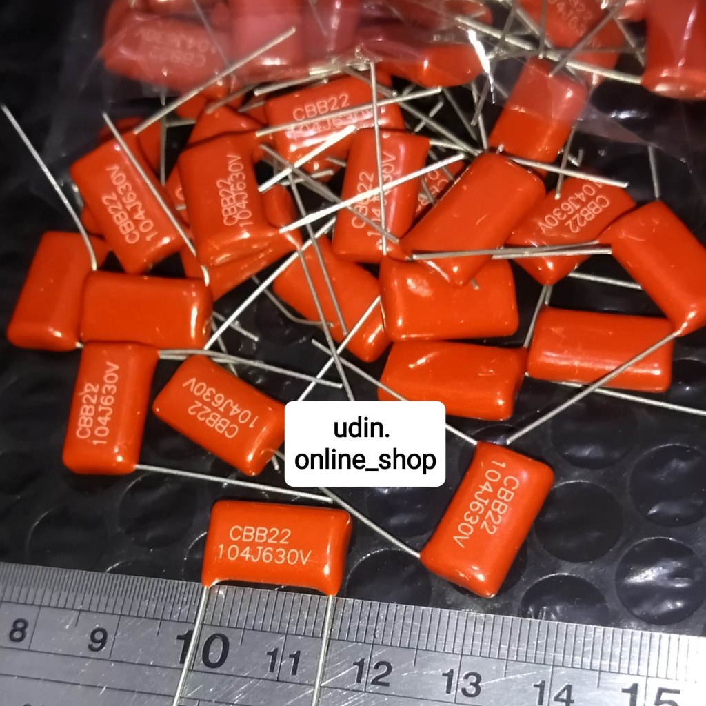 Kapasitor Capasitor Milar Merah 104J-630V 104-630V CBB22