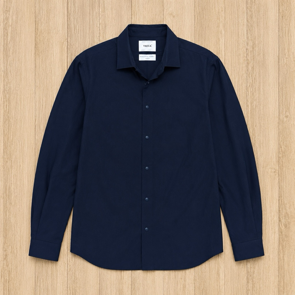 Yaeca Kemeja Basic Navy Original