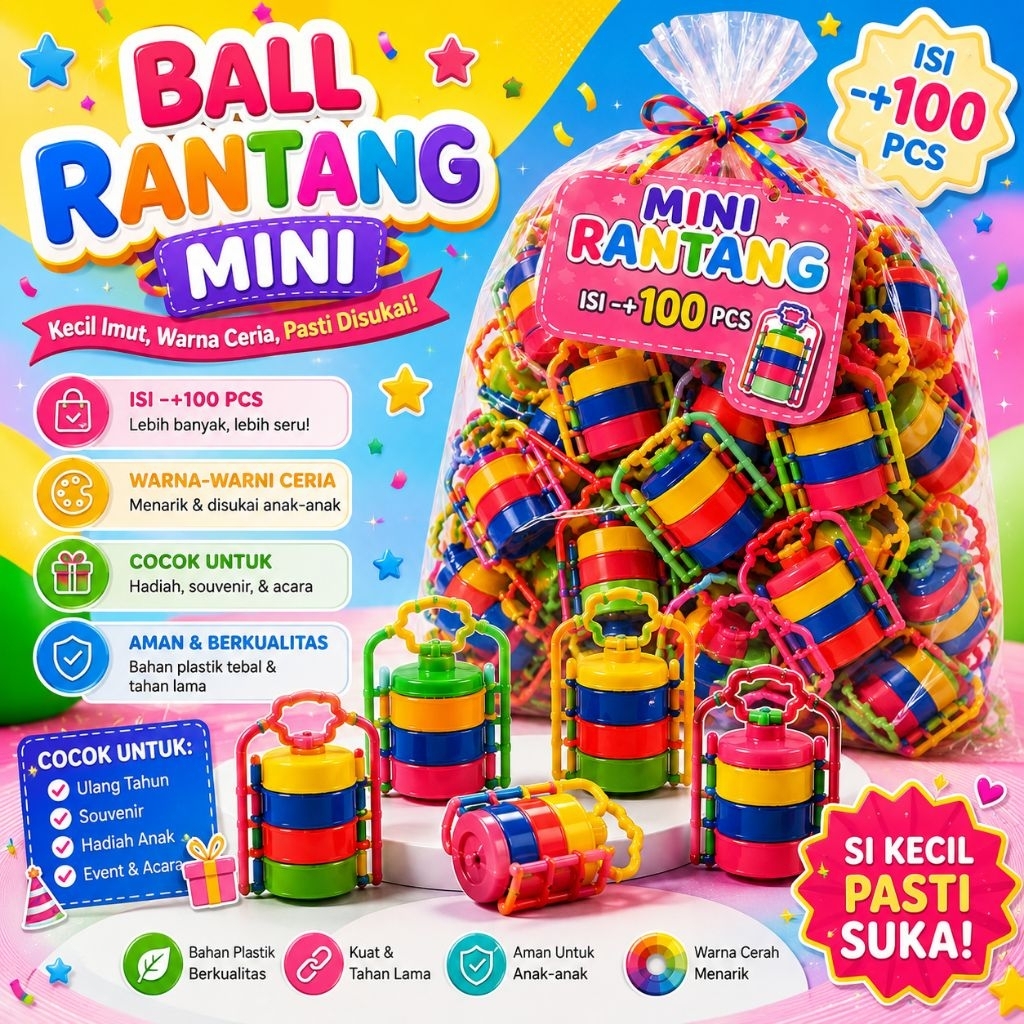 1 BAL RANTANG MINI GROSIR ISI 100 PCS,BAL BESAR
