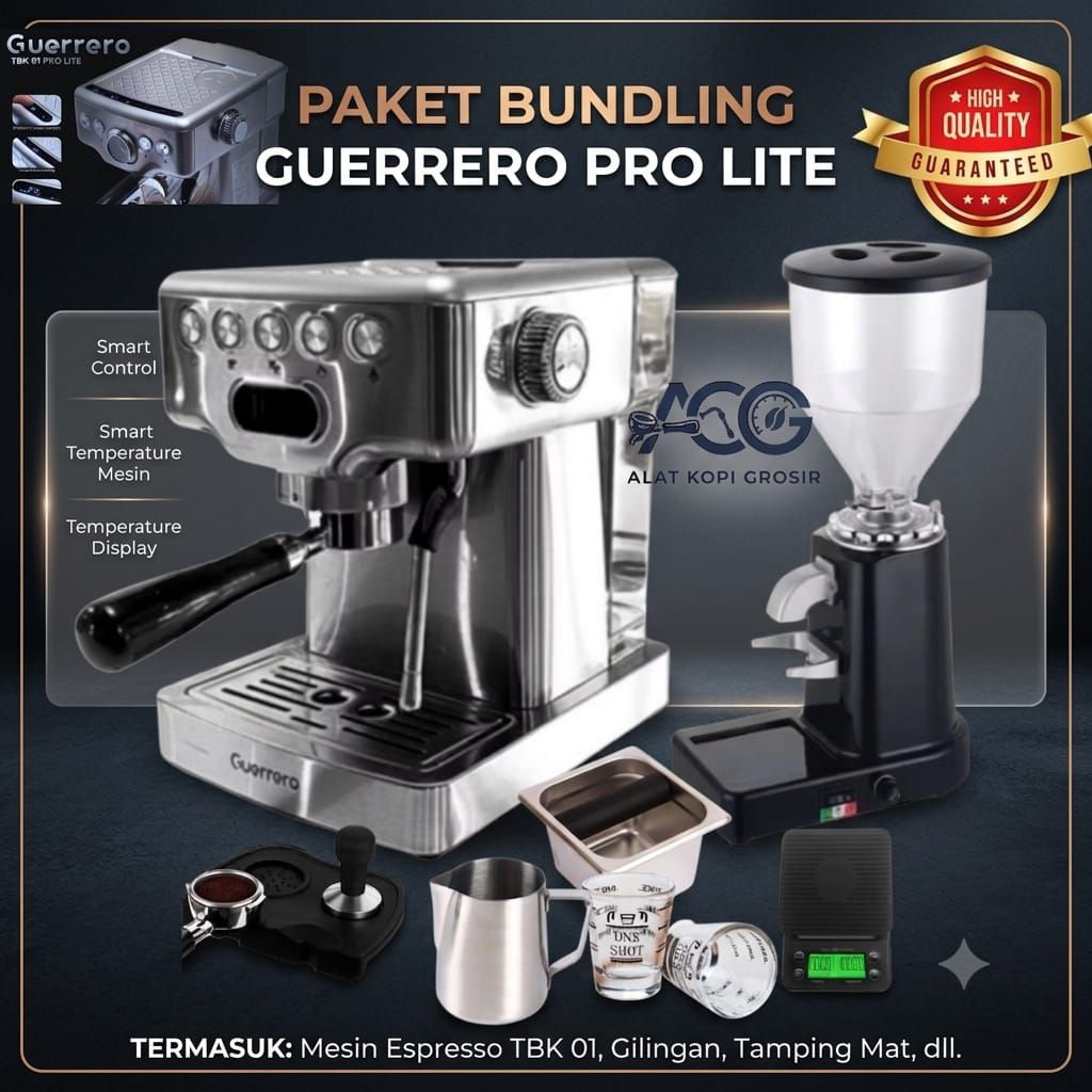 Guerrero Paket Bundling Guerrero TBK_01 PRO Lite + Grinder 019 Barista tools