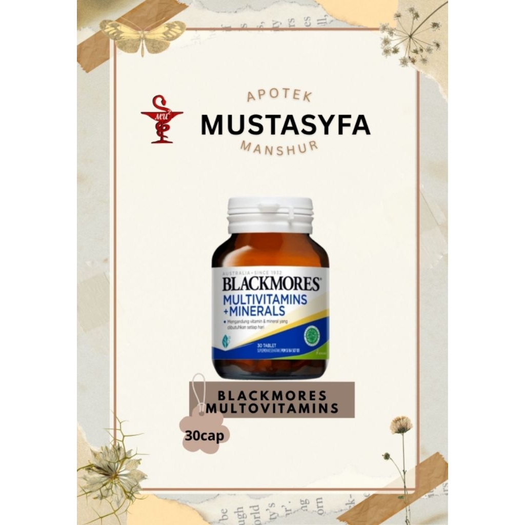 Blackmores Multivitamin Dewasa 30 Tablet - Mendukung Kesehatan Tubuh, Menambah Energi, Membantu Penc
