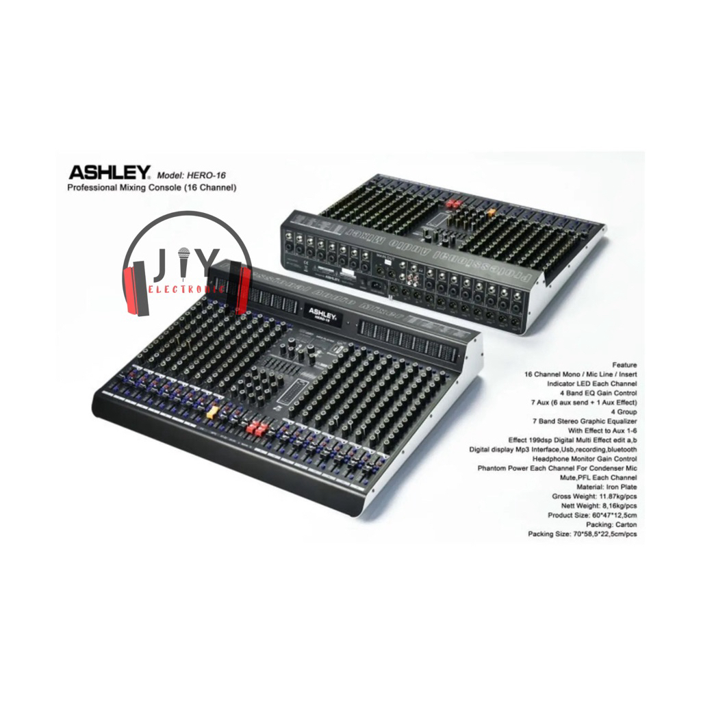 Audio Mixer Ashley 16 Channel Hero-16 Hero 16 Hero16 Original