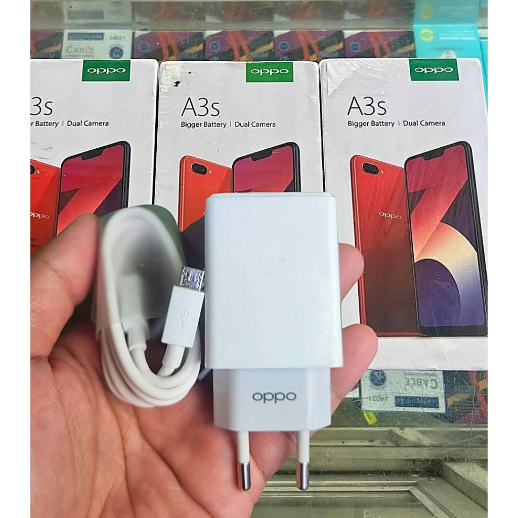 Charger original bawaan Oppo 2A micro USB fast charger