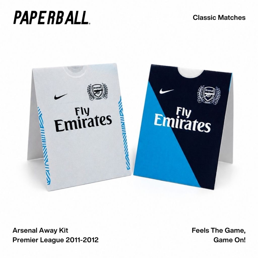 Classic Arsenal Away Premier League 2011-2012 Classic Matches Paperball Sepak Bola Kertas