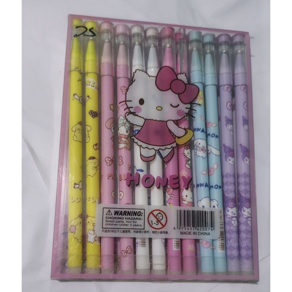 Pena Karakter Bisa Dihapus / Pulpen Erasable / Pulpen Bisa Dihapus 12 PCS