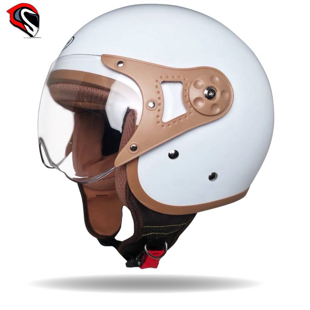 HELM RETRO HKM  HIJAB PILOT TERBARU HELM PILOT INER VISOR BOGO  RETRO DEWASA SNI ORIGINAL HIJAB HELM