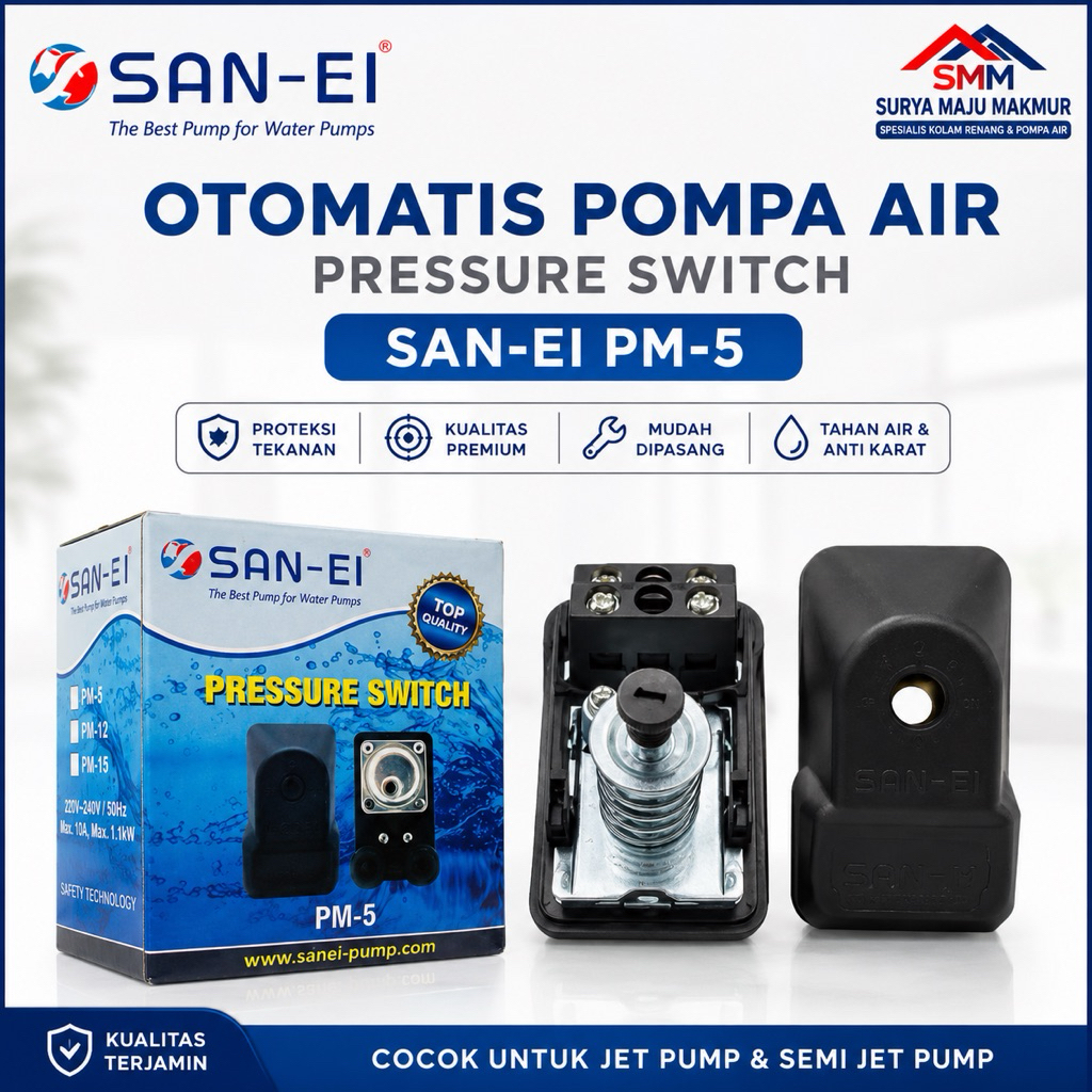 OTOMATIS PRESSURE SAN-EI PM 5 SWITCH 1/4" SAN-EI PM-5 SEMI JET PUMP SANEI COCOK UNTUK SHIMIZU WASSER
