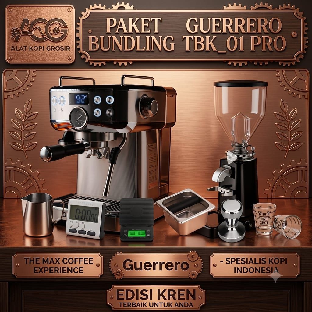 Guerrero Paket Bundling Guerrero TBK 01 Pro + Grinder 019 Barista Tools