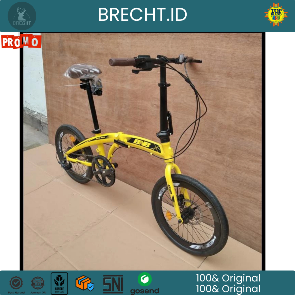 Sepeda Lipat 20 Inch BNB Nich Pro 9.1 9 Speed Rem Hydraulic Folding Bike