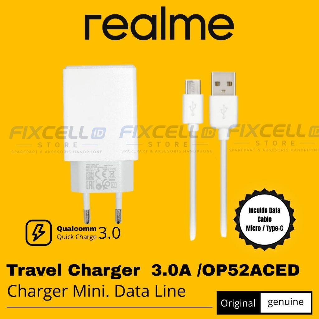 CHARGER CASAN REALMIE C11 C12 C15 ORI 3.0A/OP52CAED