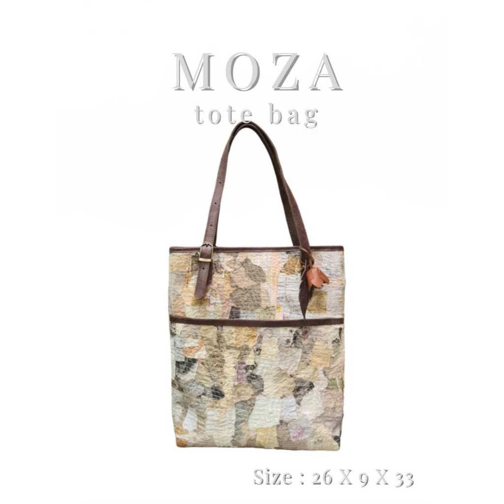 Moza Recycle Ecoprint Leather Bag