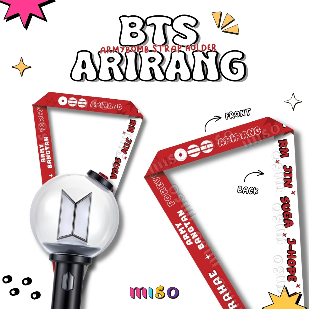 BTS LIGHTSTICK ARMYBOMB ARIRANG Strap Holder / Tali Lightstick / Lightstick Strap BTS LIGHTSTICK ARM