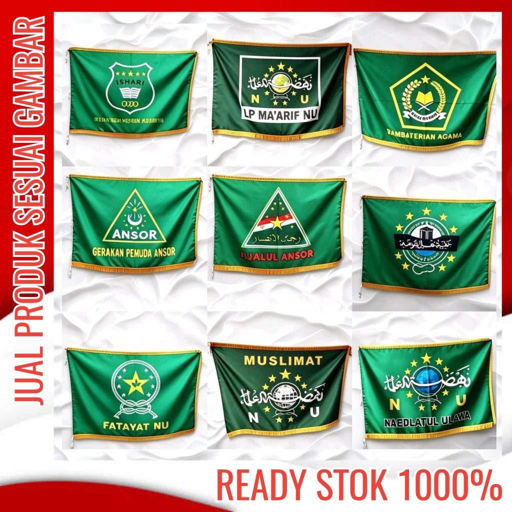 bendera fatayat jatman rijalul ansor kemenag lp maarif ishari muslimat NU