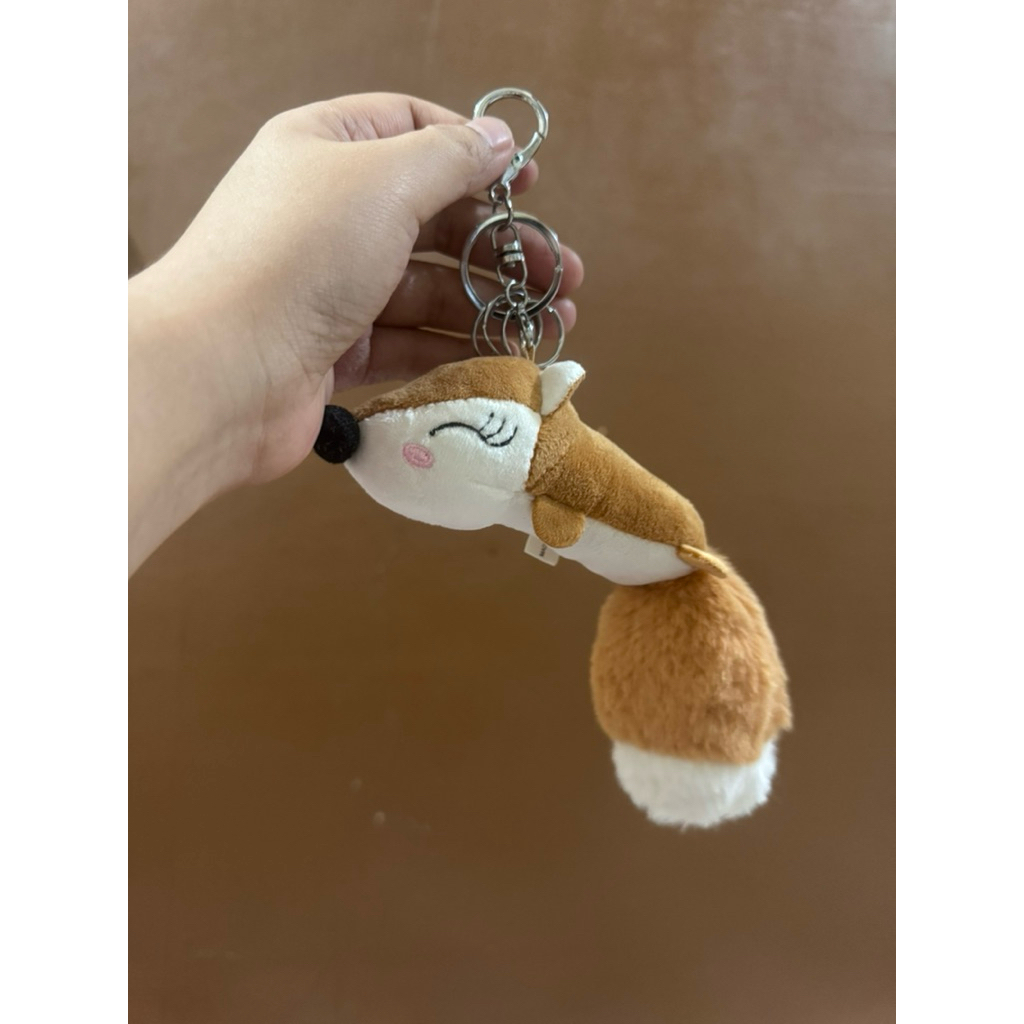Boneka Gantungan Kunci Karakter Fox Cokelat size 20cm / Boneka Gantungan Kunci Fox Lucu / Boneka Fox
