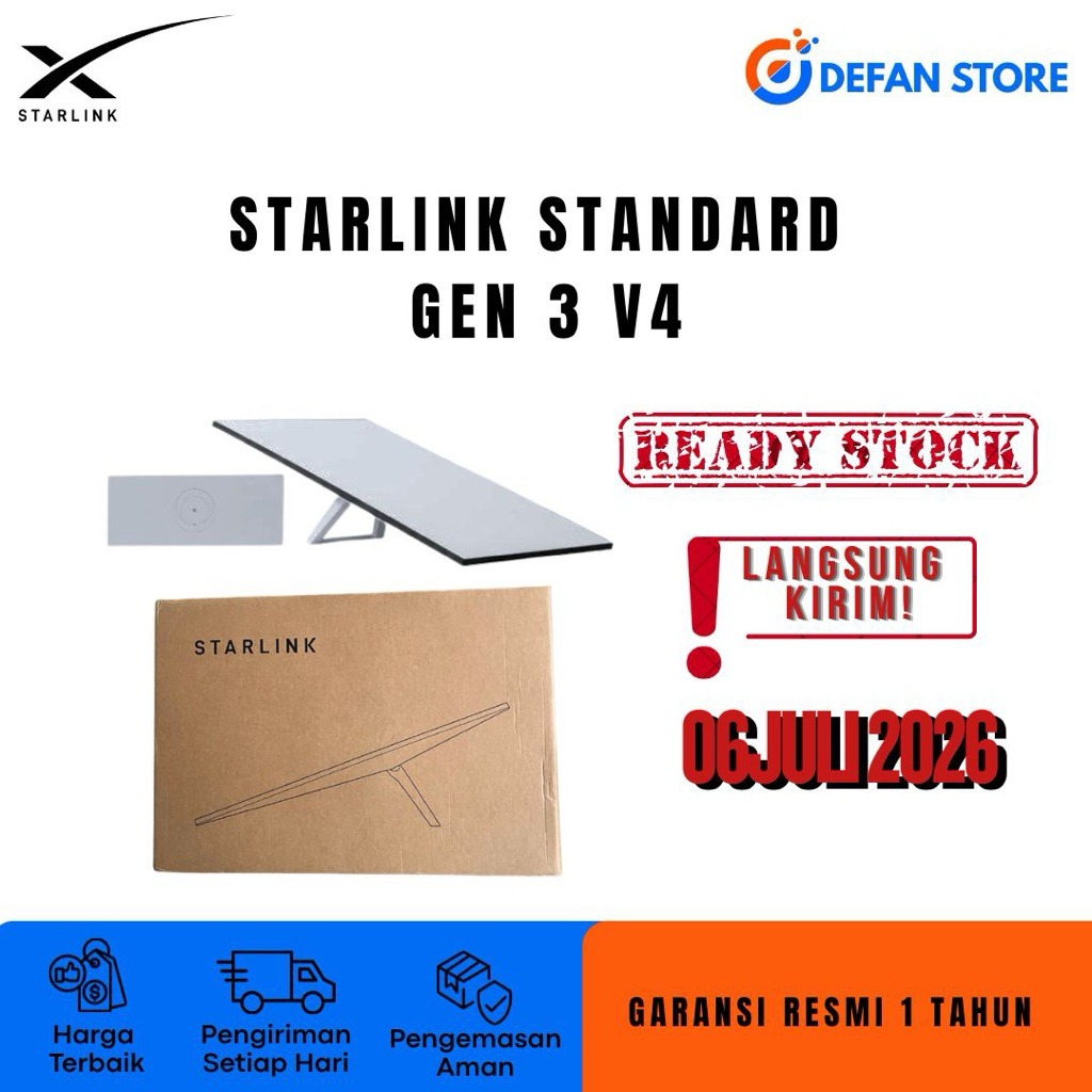 STARLINK Gen 3  V4 Standart X STARLINK Gen 3  V4 Satelite Kit Antena Wi-Fi 6 Router