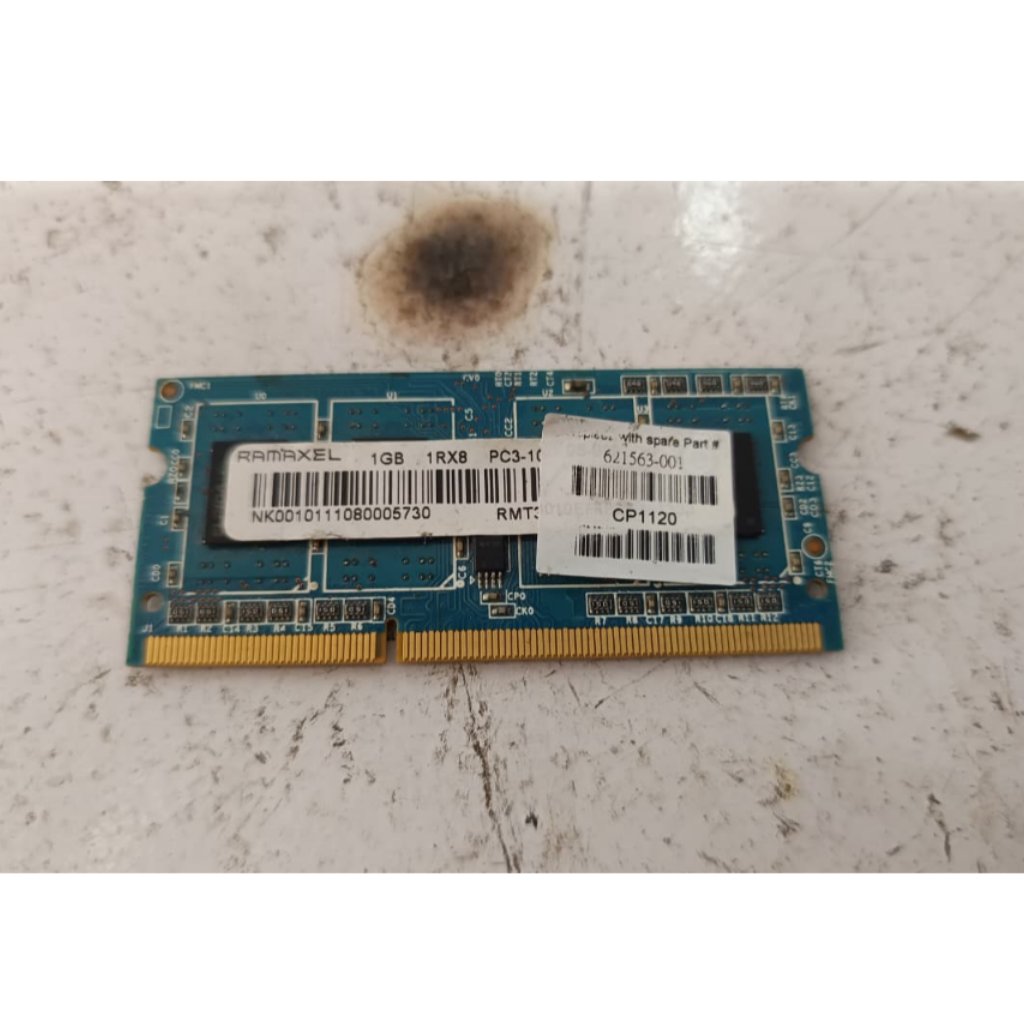 SODIMM MEMORY RAM DDR3 RAMAXEL 1GB 1RX8 PC3-1060 NK0010111080005730 - ercomp1