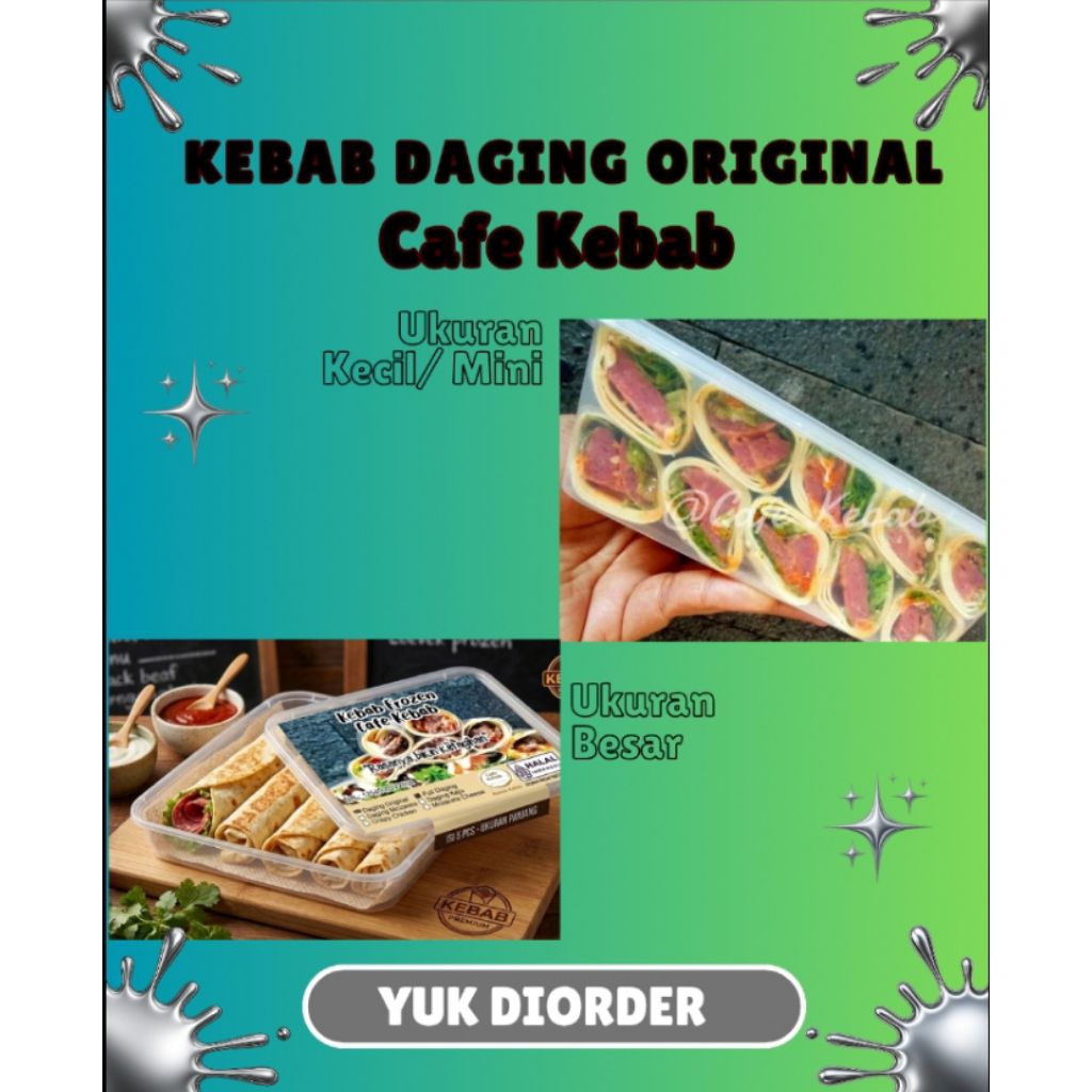 Kebab Daging Original dengan sayuran kebab frozen cafe kebab