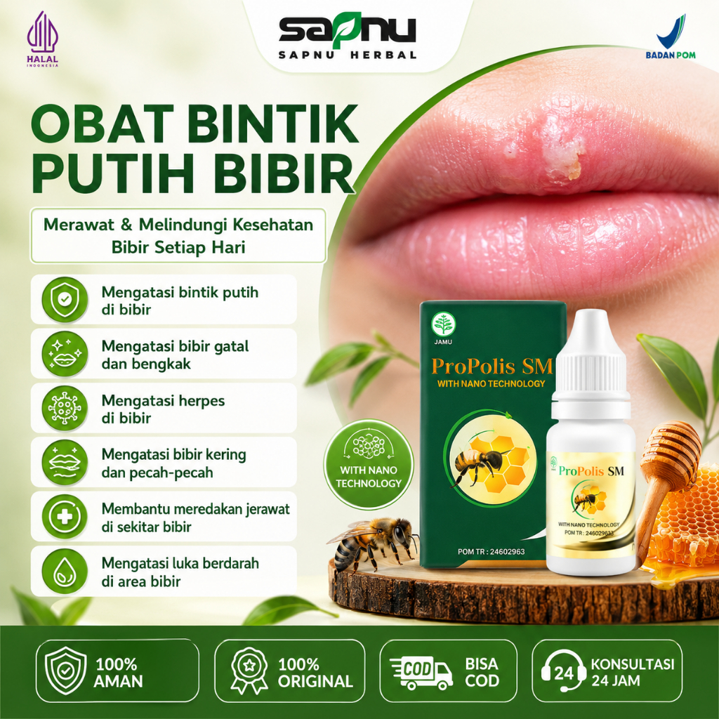 Sapnu Herbal - Obat Herpes Bibir, Herpes Mulut, Bintik Bintik Putih Di Bibir, Luka Melepuh Sekitar B