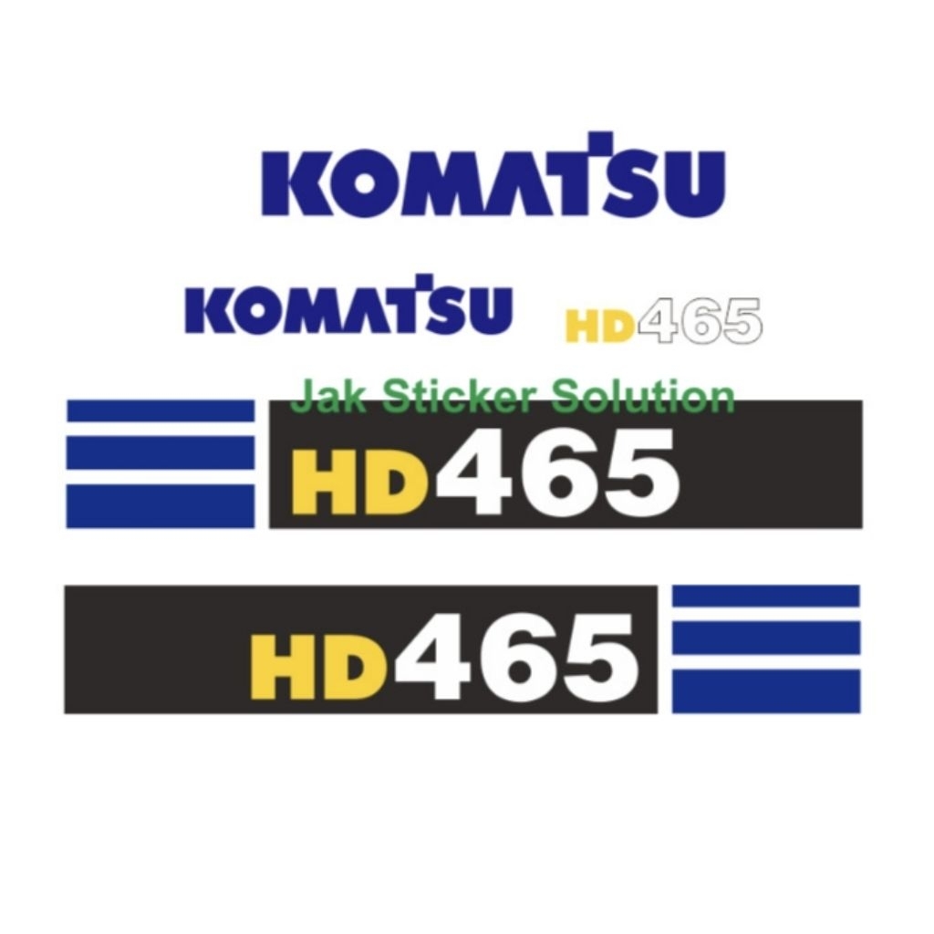 Sriker Dump Truck Komatsu HD465 Decal Sticker