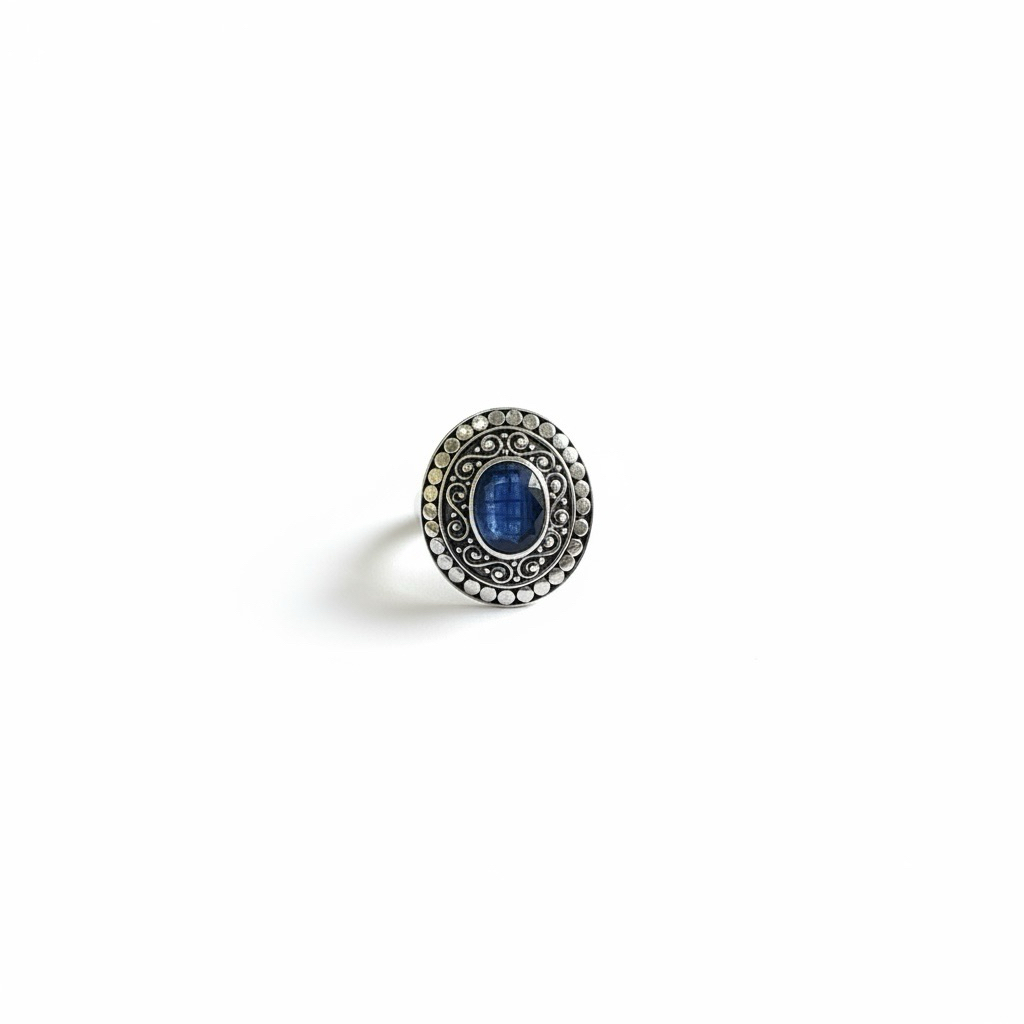 Cincin Perak 925 Dengan Permata Kyanite | Ring Silver 925 with Kyanite Stone | Gatavy Jewelry | GJR 