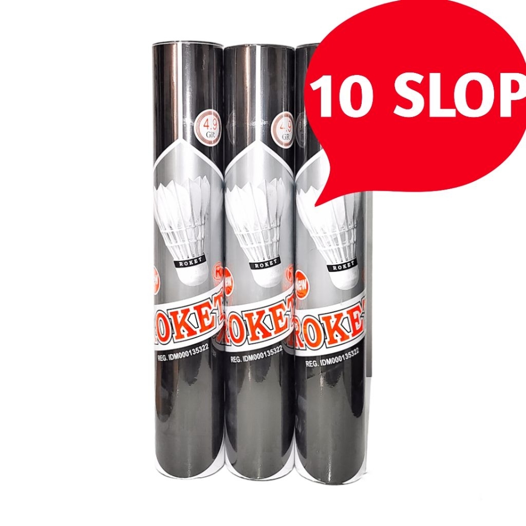 10 slop Shuttlecock badminton roket hitam Kok badminton roket hitam / roket hitam / hitam