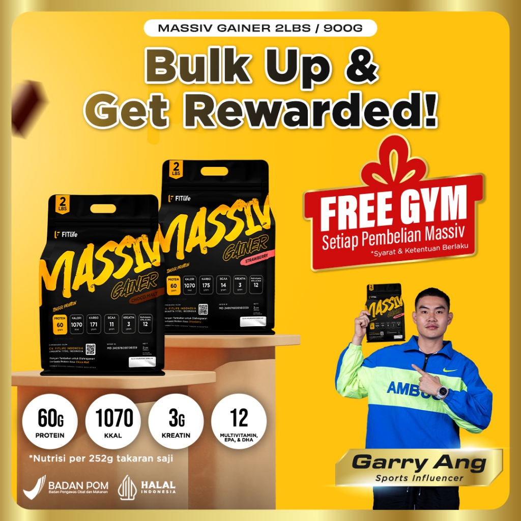 FITlife Massiv Gainer 2 lbs 900 gram (MPro Upgraded)