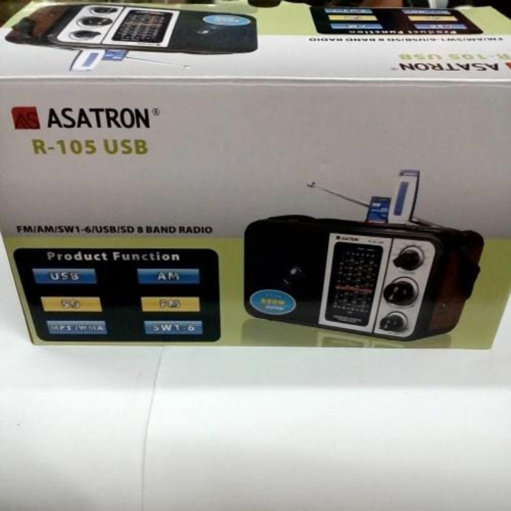 Radio Asatron R-105 USB/SD-AM/FM/SW 1-6 Radio