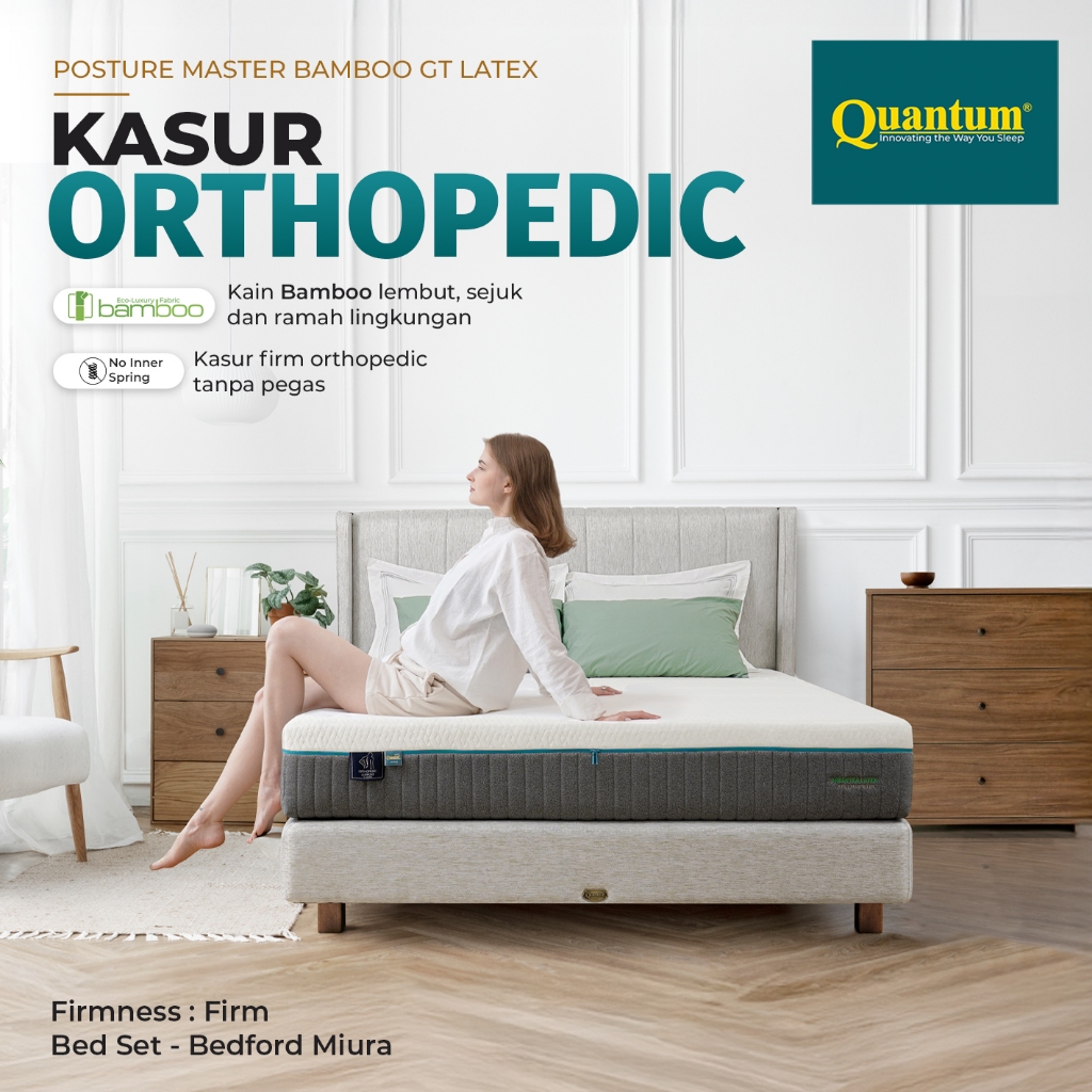 Kasur Orthopedic Quantum Posture Master Bamboo Greentea Latex
