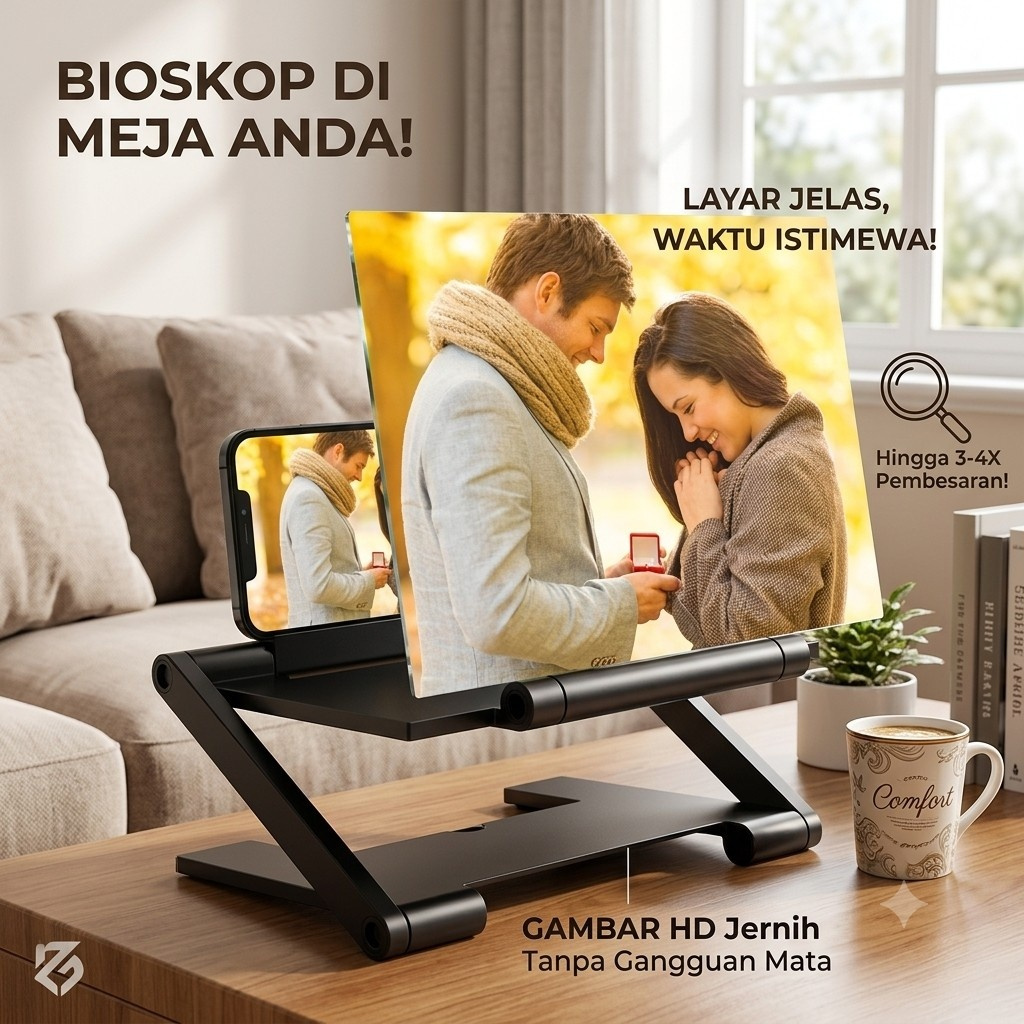 [ BISA COD ] Pembesar Layar Smartphone 3D HD Ukuran 10 Inch  Pembesar Layar HP DM ALAT MEMPERBESAR L