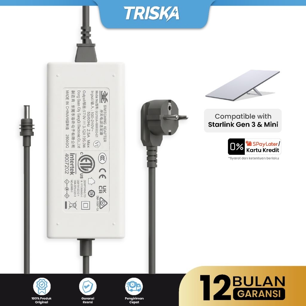 Power Supply Adaptor Starlink Gen 3 & Starlink Mini
