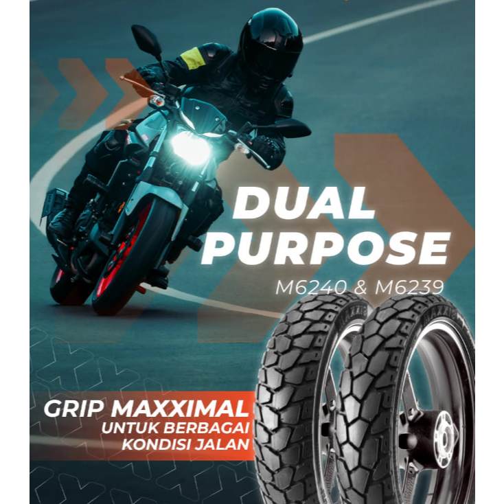 SNI Ban MAXXIS Dual Purpose KEMBANG TAHU Ring17 TUBELESS [ 70/90-17 , 80/90-17 , 90/90-17 , 100/80-1