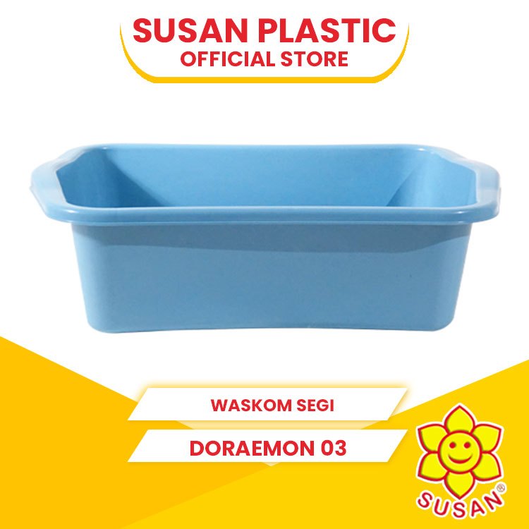 SUSAN - Waskom SG Doraemon 03 - Baskom Kotak - Bak Pasir Kucing - Litter Box