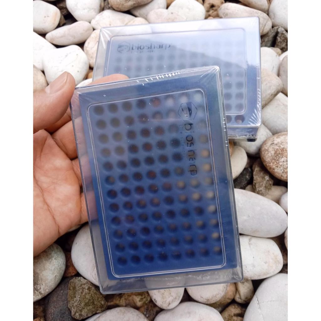 RAK tABUNG PCR - PCR TUBE RACK For tube 0.2mm x 96 well. Polycarbonate. Rak PCR. PCR Rack. Polycarbo
