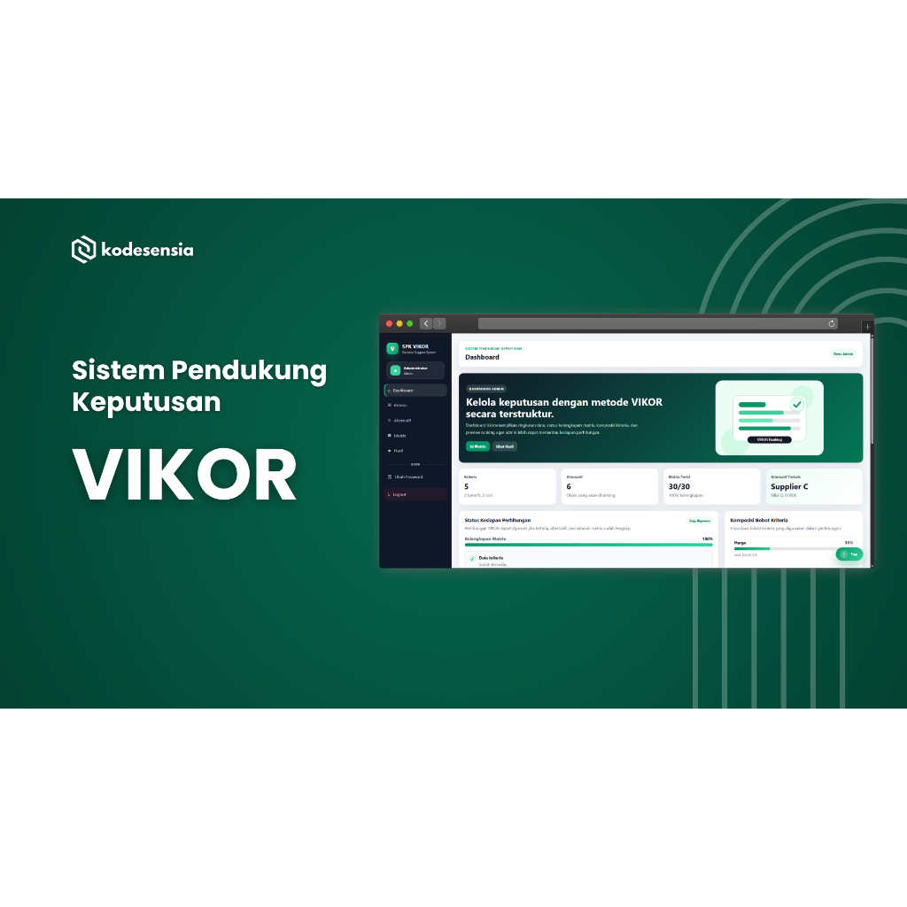 Aplikasi SPK Metode VIKOR Berbasis Web