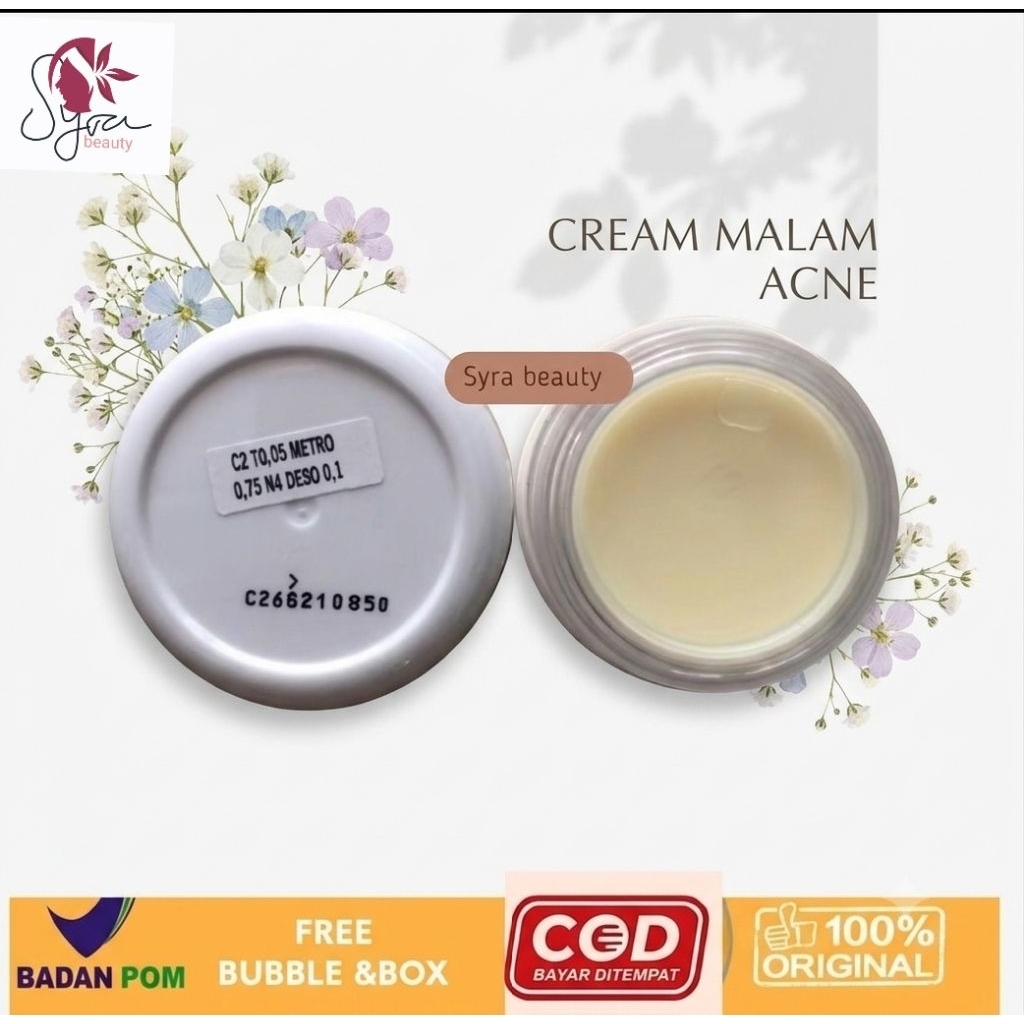 Acne night cream kitoderm Original C2/ cream Malam jerawat /skincare formulasi