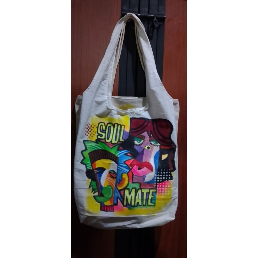 Totebag Kanvas lukis Custom