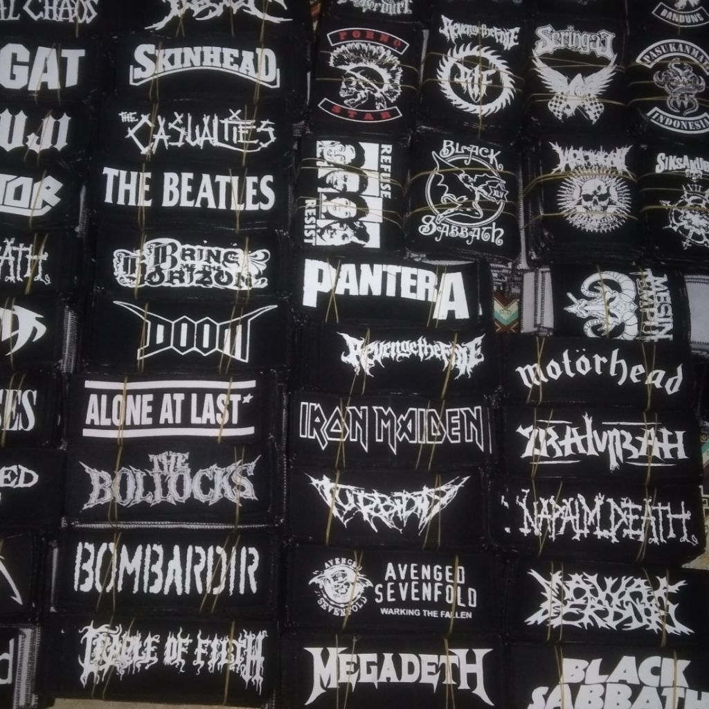 EMBLEM SABLON MINI BAND MUSIK/PATCH SABLON PUNK METAL/GROSIR EMBLEM SABLON KECIL RANDOM/EKSTRA PATCH