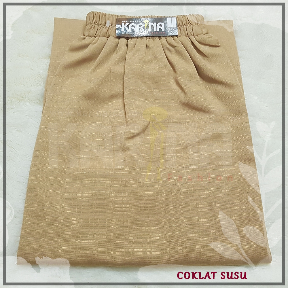 Rok Kerja Polos Panjang AMUNZEN Skirt Lebar Wanita Muslim Full Karet (Produsen Rok Wolfis Balotelli)
