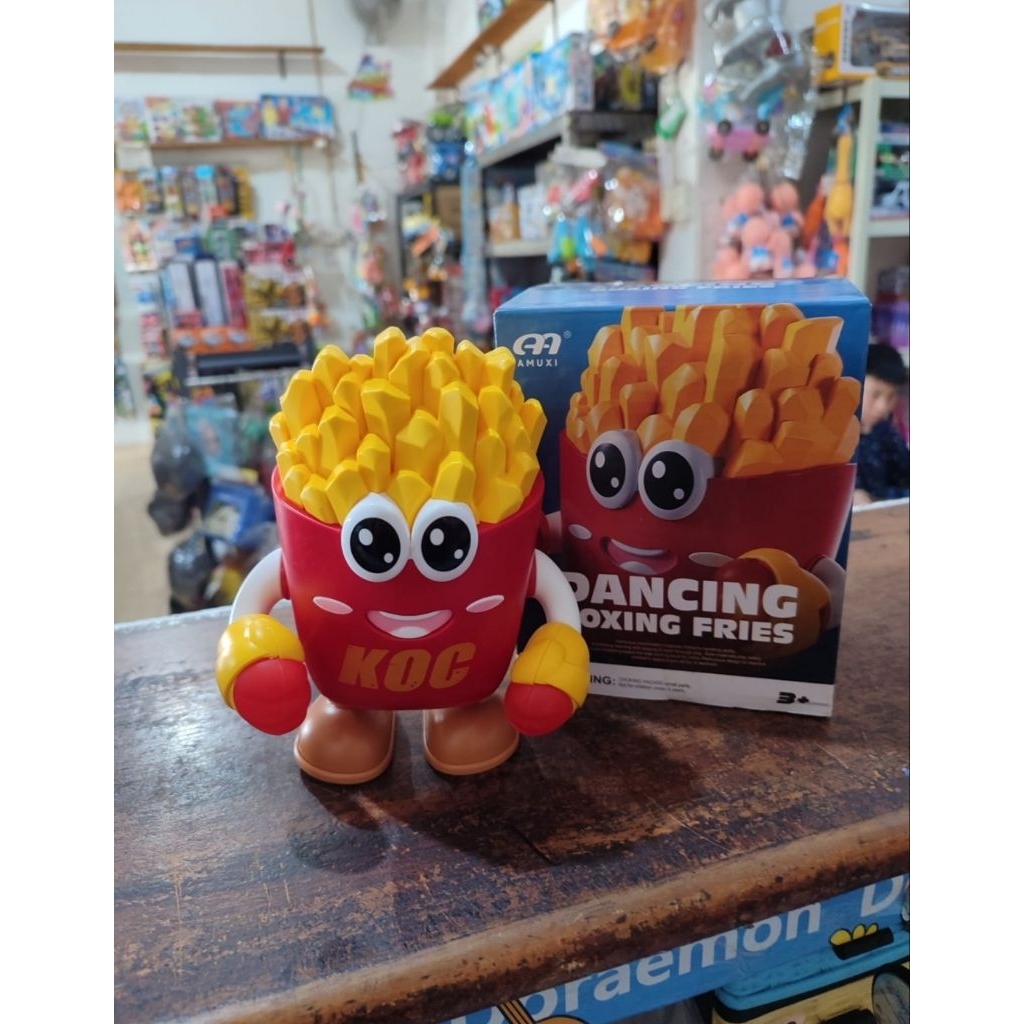 oketoys mainan Dancing robot joget hebin robot dancing boxing fries kentang menari