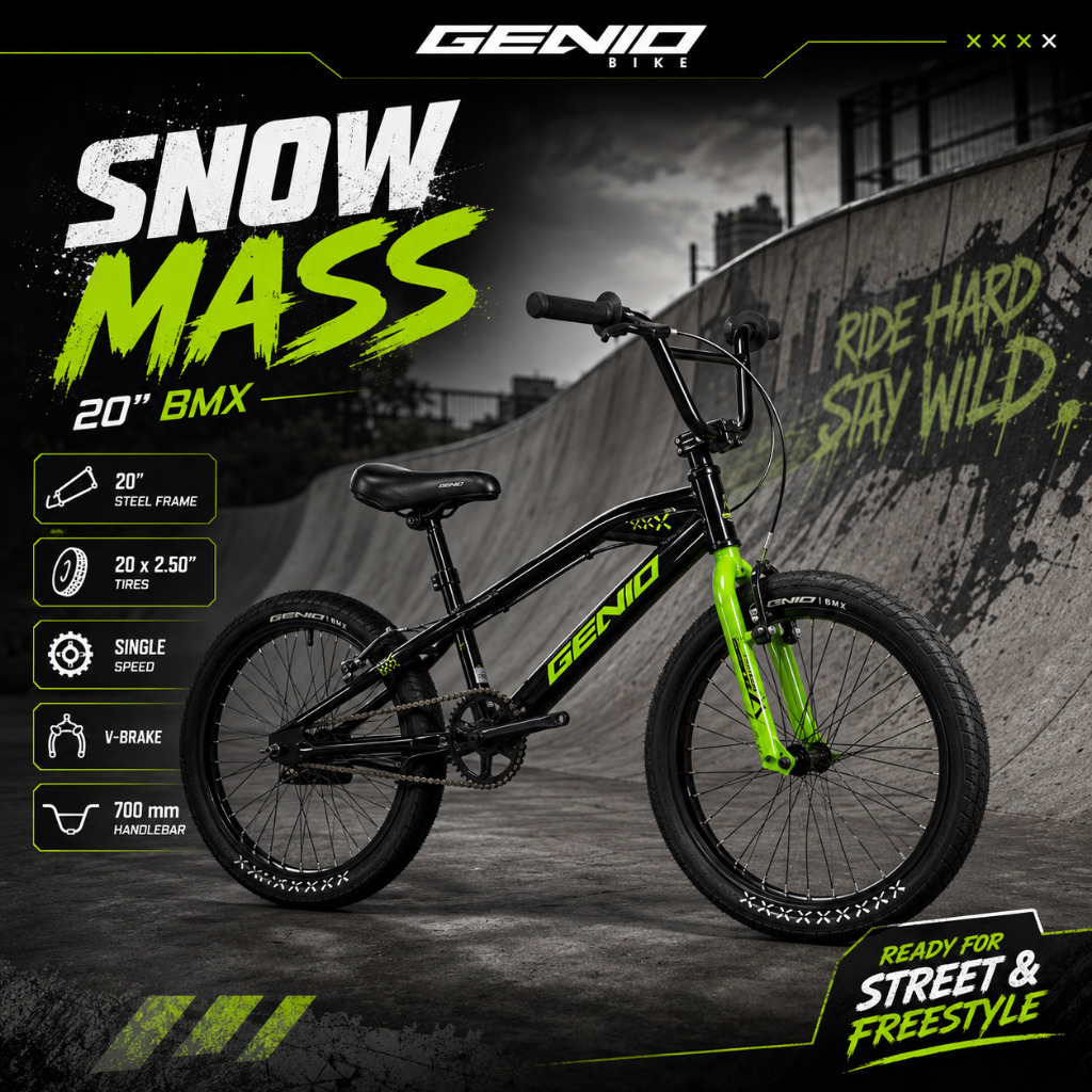 Sepeda BMX GENIO SNOW MASS 20 inch