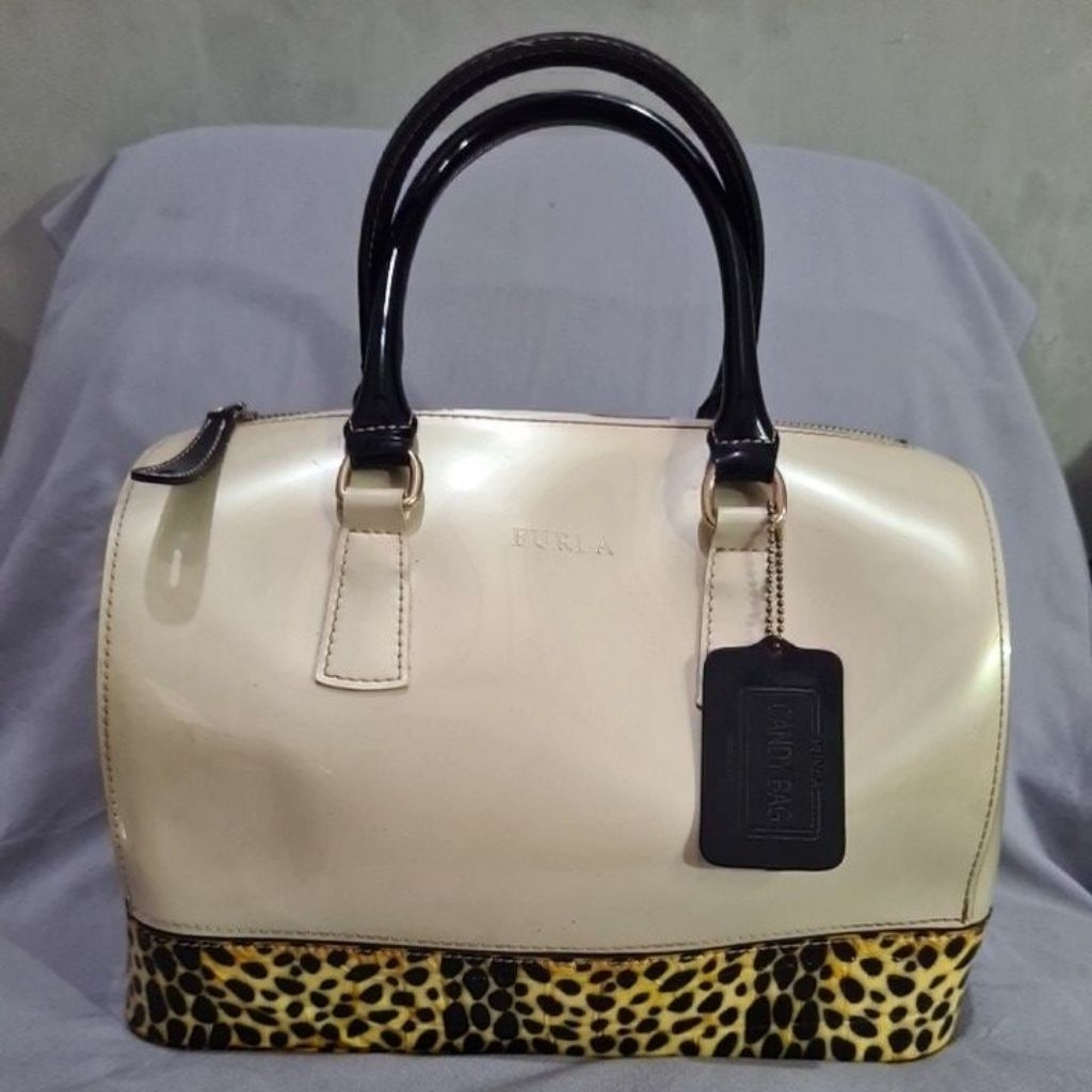 Tas FURLA Leopard Candy Bag